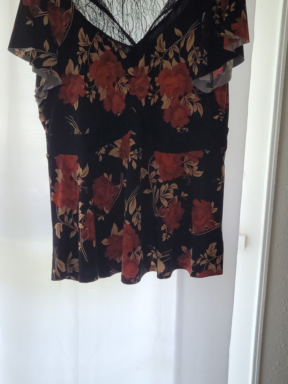 torrid Black Lace Overlay Top